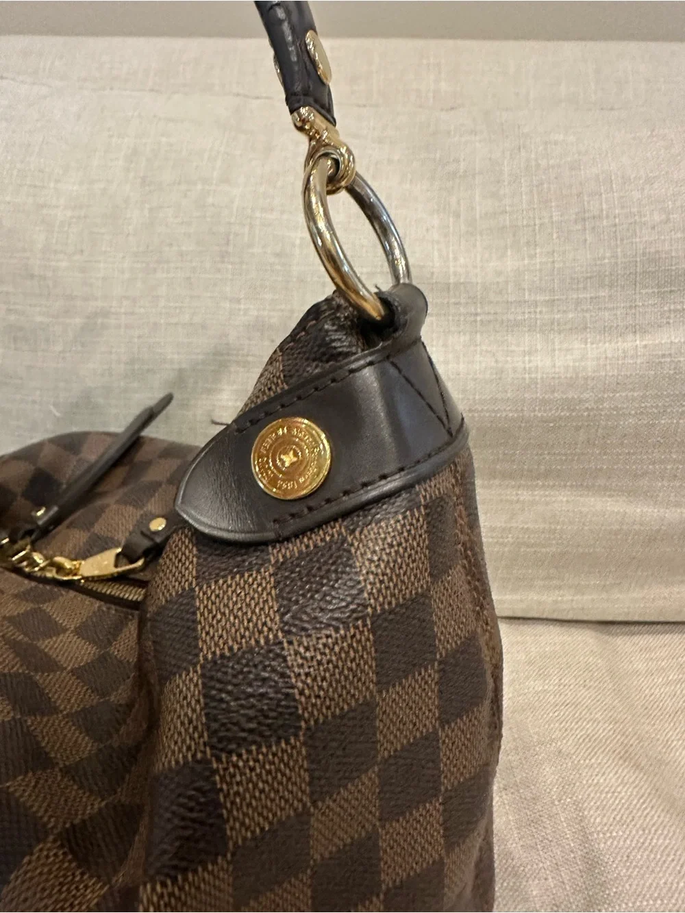 Louis Vuitton Doumo Damier Hobo Shoulder Bag
